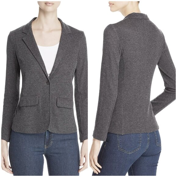 Majestic Filatures - sz 4 - L or XL - Soft Touch One Button Blazer, Grey - Picture 1 of 9